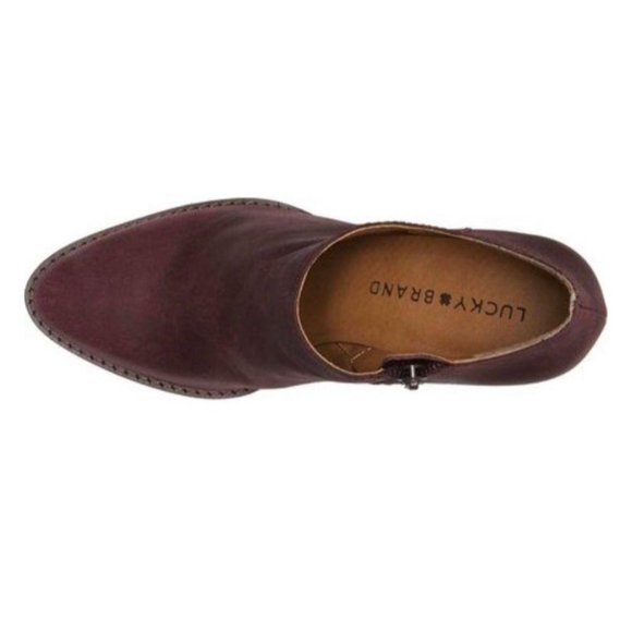 Lucky Brand Pamira Heeled Bootie Sugar Red NWOB 12 - Picture 4 of 4